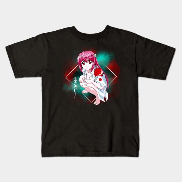 Innocence And Darkness Elfen Lied Manga's Visual Dichotomy Kids T-Shirt by Super Face